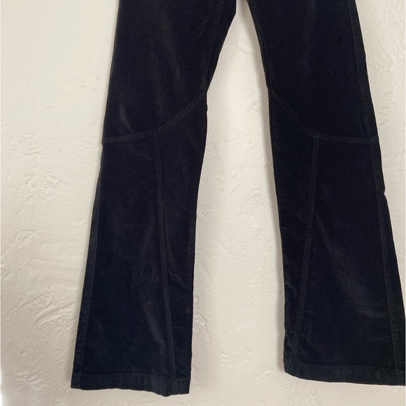 Free People Hit Back Slim Flare Pants Size 6 Velour Black NEW - Picture 5 of 10